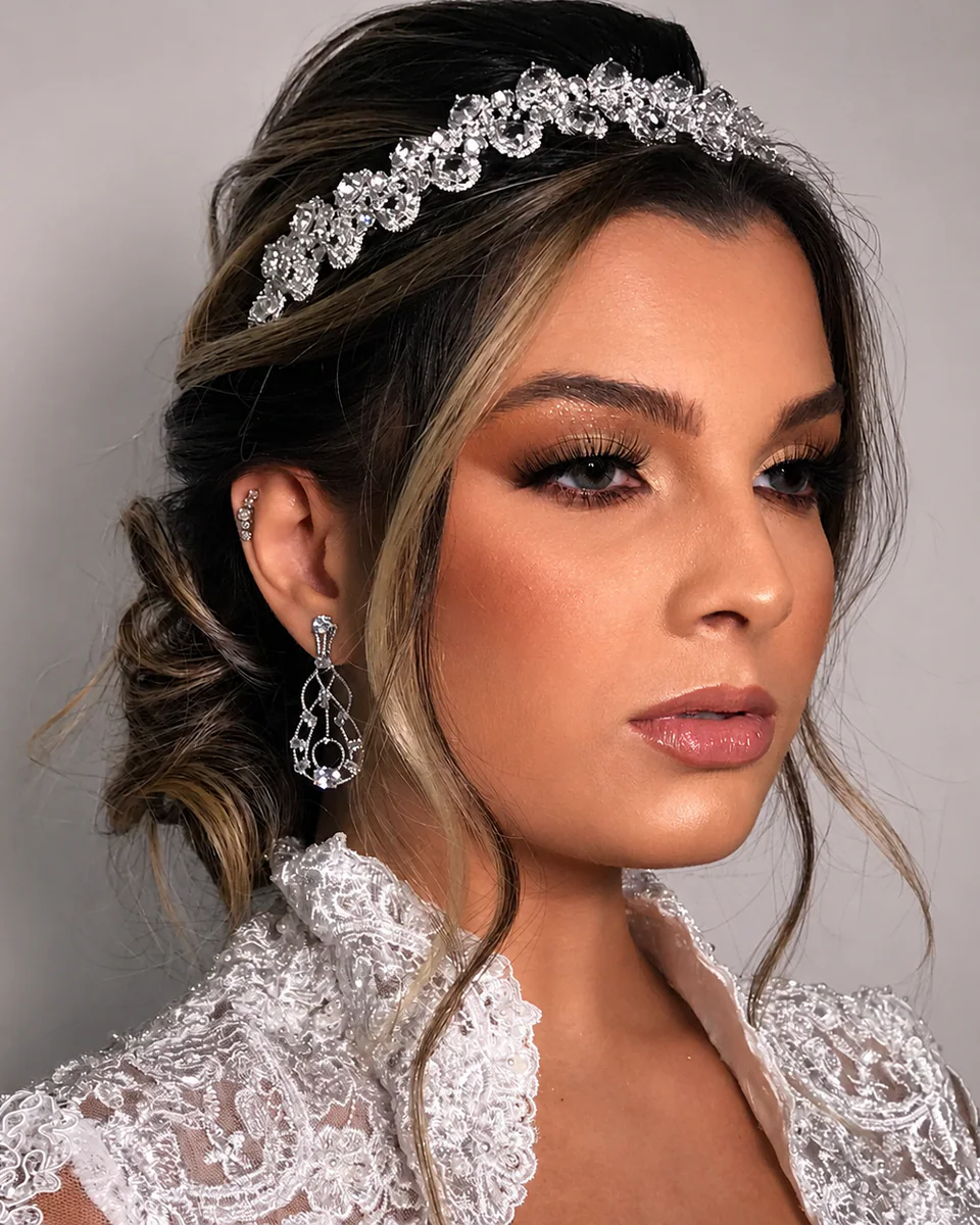 Minha referência editorial para noiva com olhos definidos